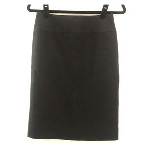 Black wool pencil skirt